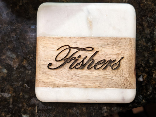 Marble Wood Coasters