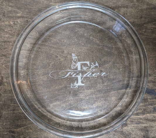 Laser Engraved Glass Baking Pan