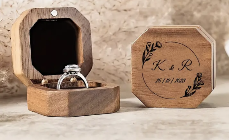 Engraved Personalized Ring Boxes